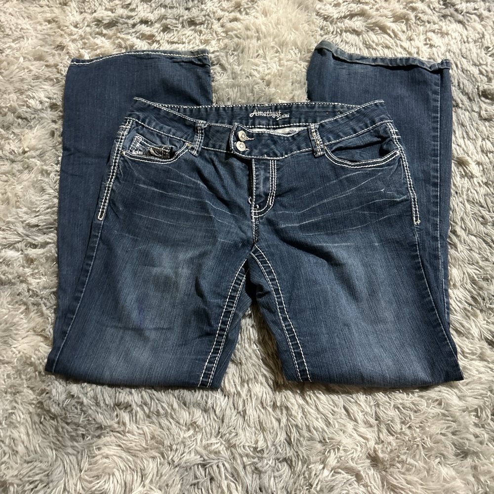 Amethyst Jeans Dark Blue Bootcut Stretch Jeans